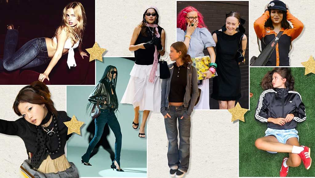 Trend fatigue from a collage of various aesthetic and trend adjacent styles that are circulating today. Some trends shown include Y2K, vintage, and classy-chic that cause fashion fatigue. The rapid cycling of micro-trends and aesthetic labels, as well as overconsumption, have caused fashion fatigue in many consumers. Gen Z is choosing personal style and style identity from what they love and how they feel each day over the trend cycle.
